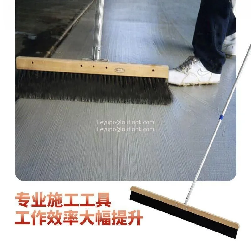 Concrete Finished Brooms with High Quality Handles Bridge Deck Pavement Carving Anti-skid Brushes