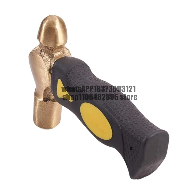 1Lb Brass Hammer Mallet Short Handle Stamping Texturing Disc Cutters Punch Hammer Metal Forming Tool for DIY Crafts Art