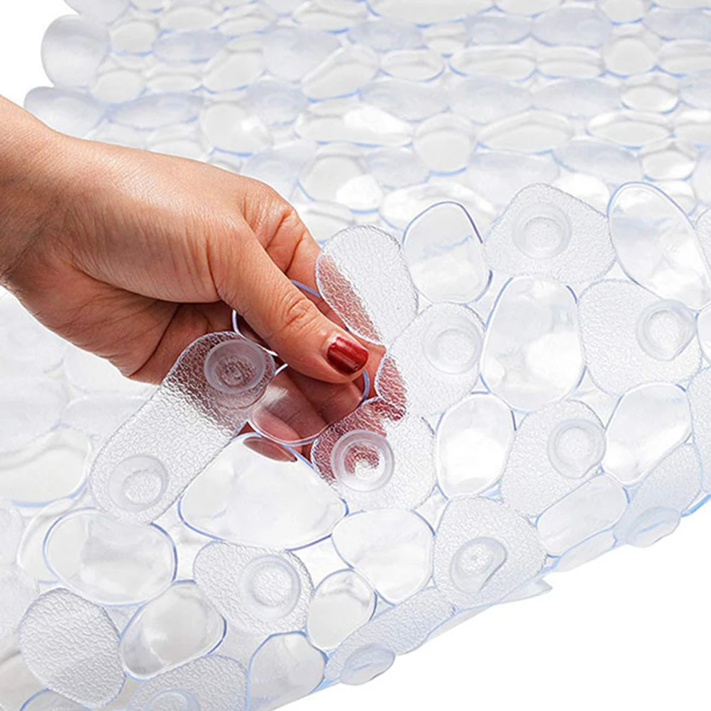 

Transparent Anti-Slip Shower Ground Mat Bathroom Bath Pad Concave Convex Surface Foot Relief Non-Deformation Easy Clean Safe PVC