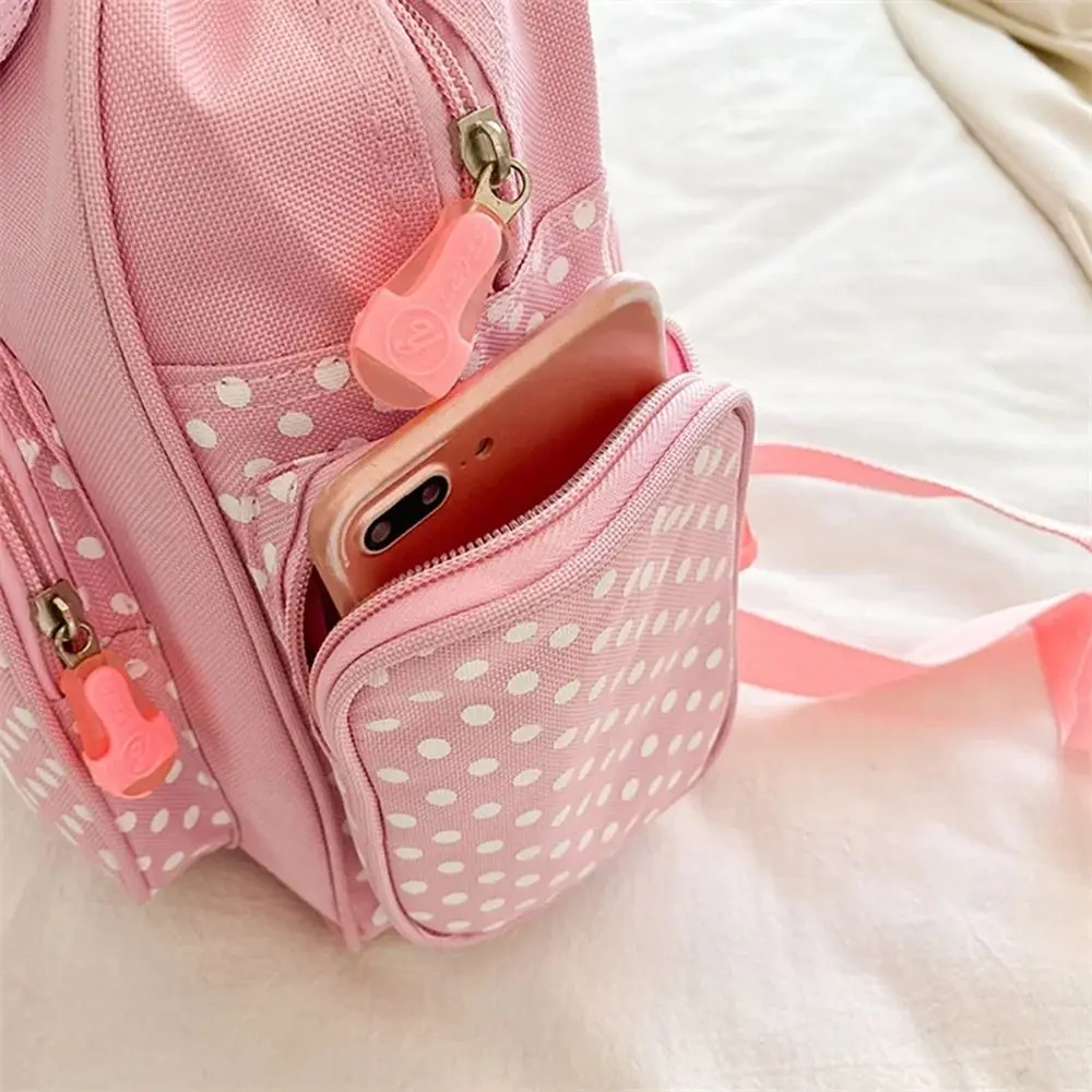 Ransel Bordir Stroberi Tas Sekolah Mochila Dots Multi-saku Gadis Ransel Buah Kasual Mahasiswa Ransel Remaja College