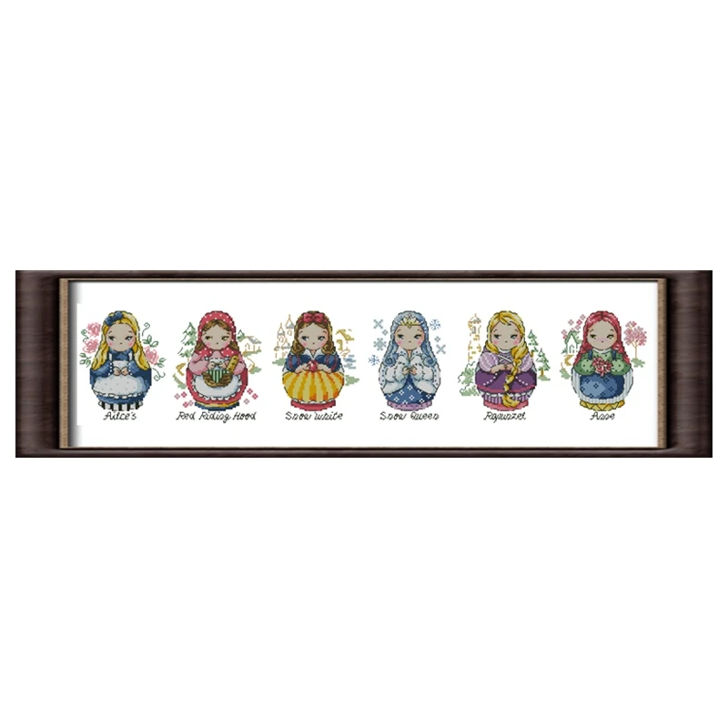 The cross-stitch set 28CT, 18CT, 14CT and 11CT can be selected as the hand-made material pack of printed fabric saga Russian Gir