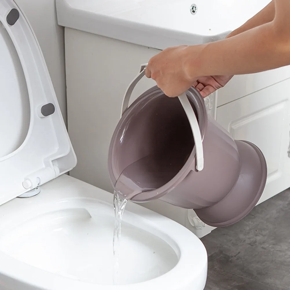 Portable Plastic Spittoon with Lid High Base Chamber Pot Anti Odor Lightweight Easy Clean for Home