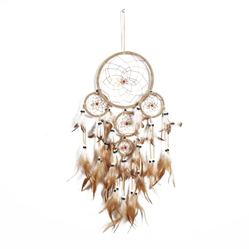 Large Dreamcatchers Brown Handwovens Dreamcatchers Hangings Decors for Wall Decorations Windchimes Dropship