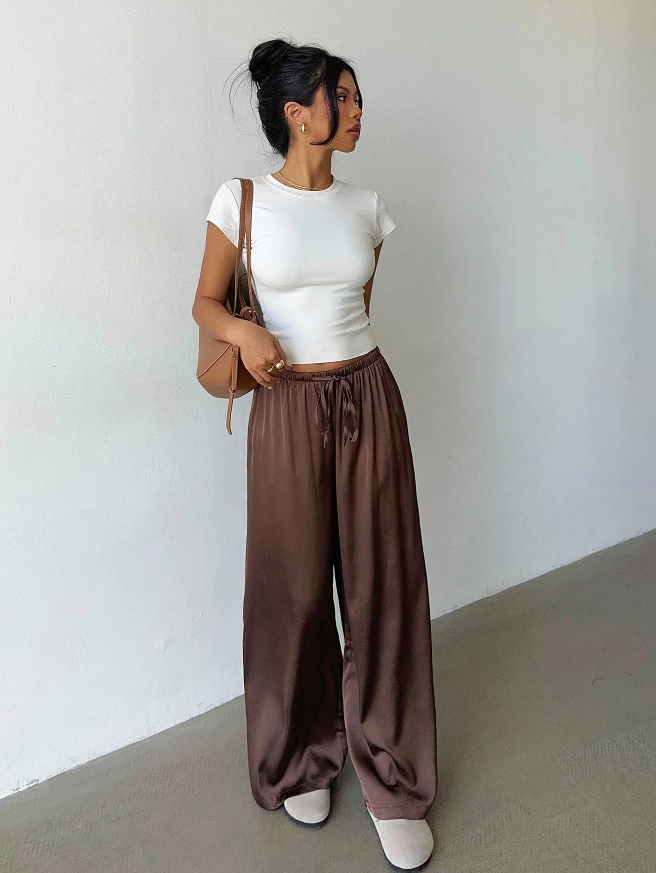 الربيع والخريف جديد المألوف النمط الأوروبي والأمريكي بلون السراويل المستقيمة