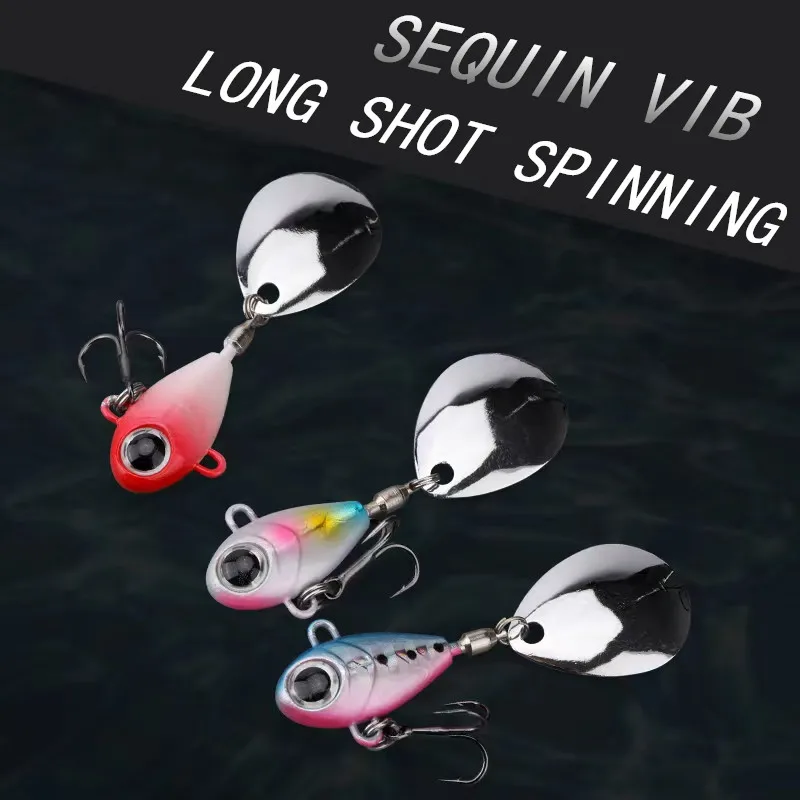 Spinner Bait Metal Jig Sinking VIB Chatterbait  Rotating Vatalion Lure Sea Fishing Tackle Bass Carp Spoon Wobbler Buzzbait