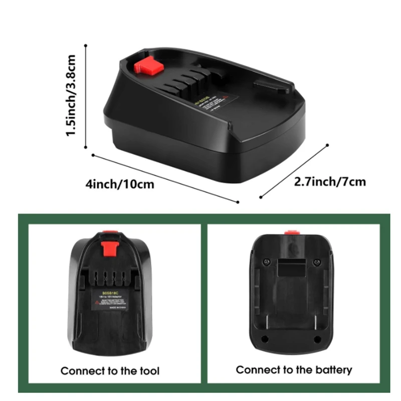 BOSB18C MT18BSC DW18BSC MIL18BSC Battery Converter Adapter 14.4V-18V For Makita For Milwaukee For Dewalts For Bosh Power Tools