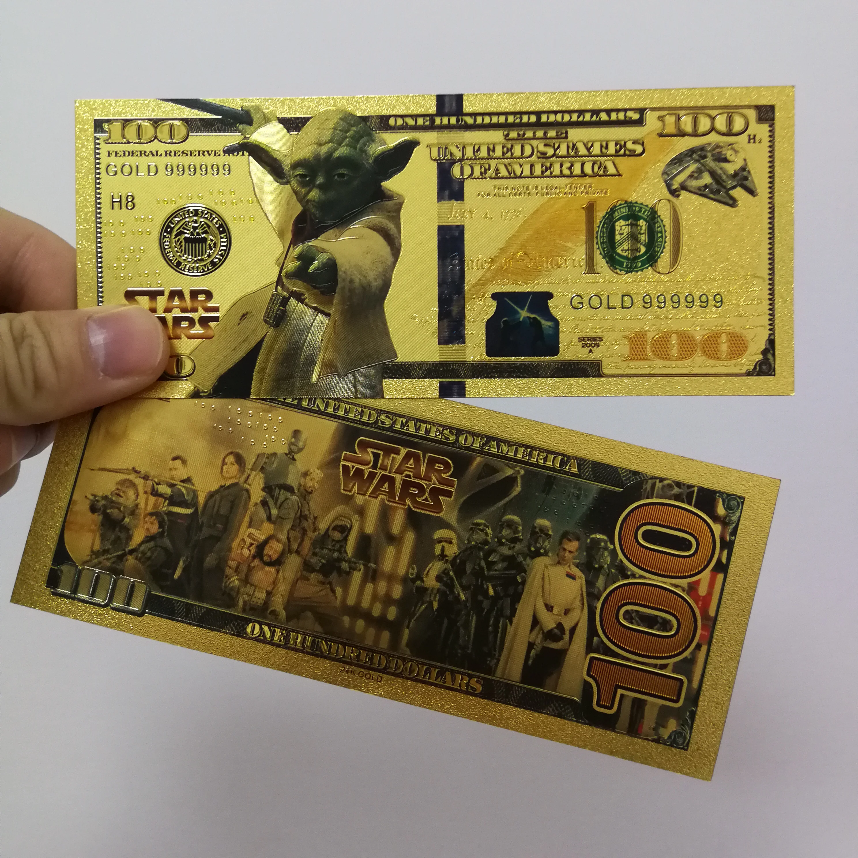 Star Wars Spielzeug Comic goldene Karten Geschenke für Gedenk banknoten Sammlung Peripherie geräte Party Geschenke zum Sammeln von Hobbys