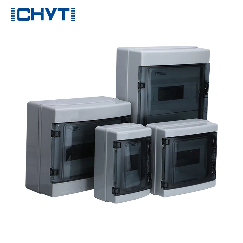 HA Series 4/8/12/18/24 Way IP65 Plastic Electrical Distribution Box Waterproof MCB Box Panel Mounted Junction Box