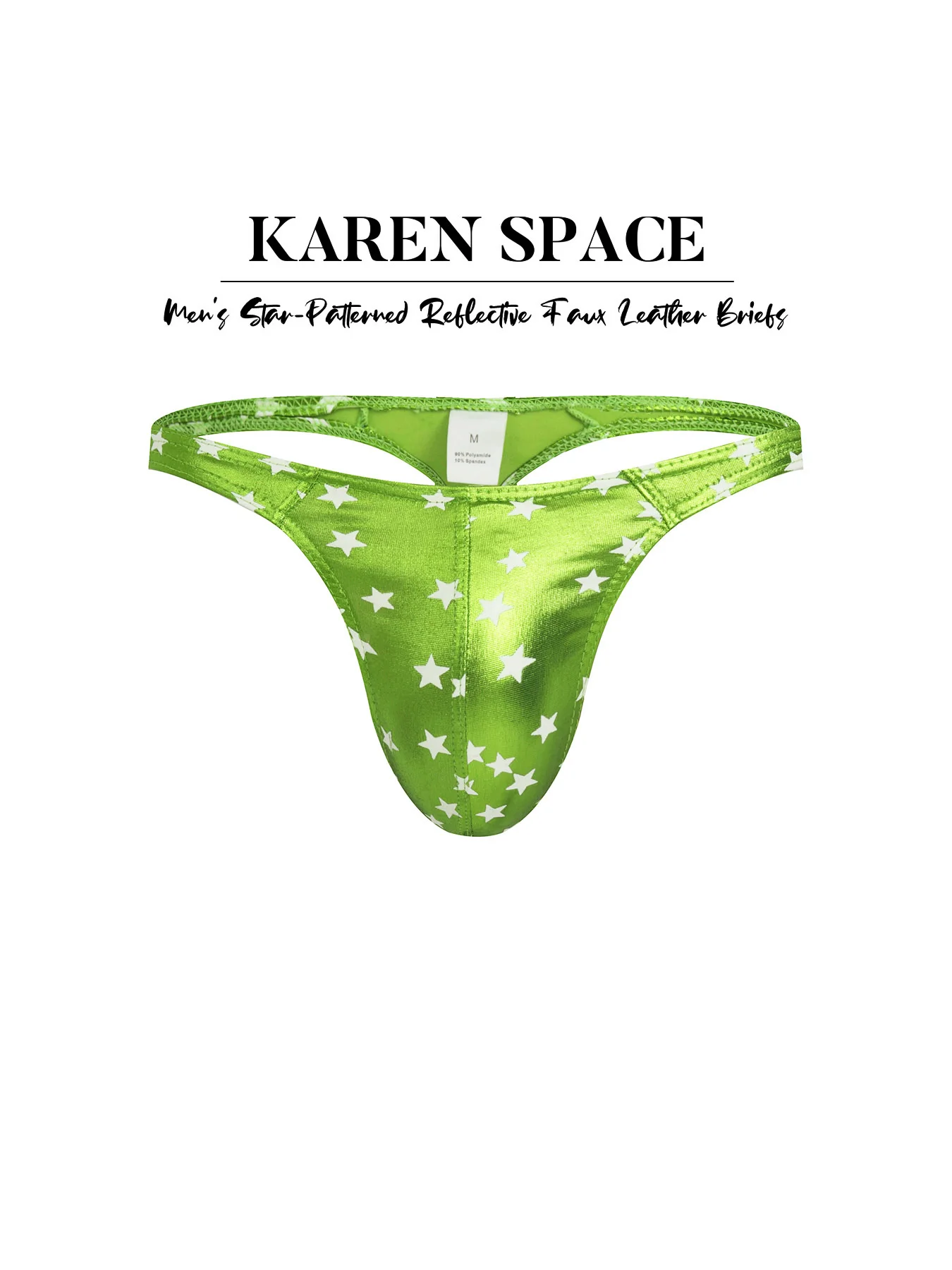 Fashion Thongs G-String Faux Leather Low Rise Underwear Underpants for Men T-back Panties