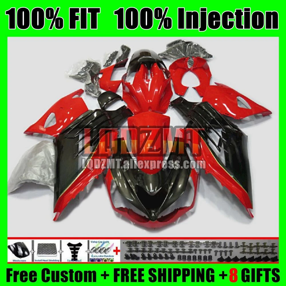 OEM Body For KAWASAKI NINJA ZX-14R ZX14R 06 07 08 09 10 11 Red black 69No.31 ZX 14 14R 2006 2007 2008 2009 2010 2011 Fairing