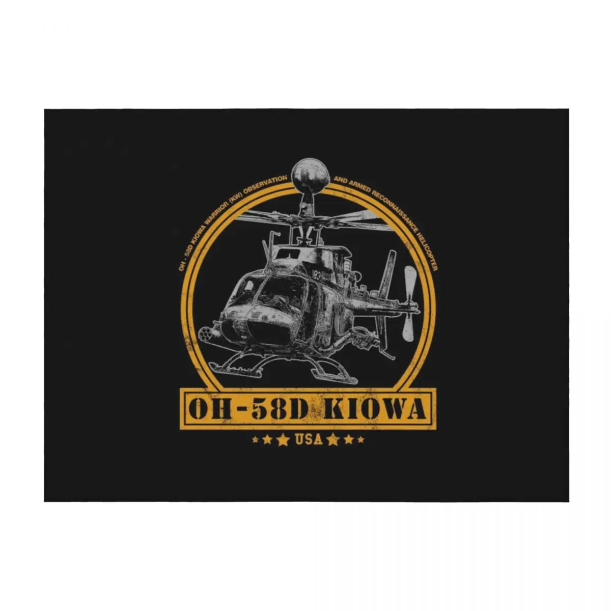 

OH-58D Kiowa Warrior Throw Blanket Personalized Gift Thermal Hairys For Sofa Thin Blankets
