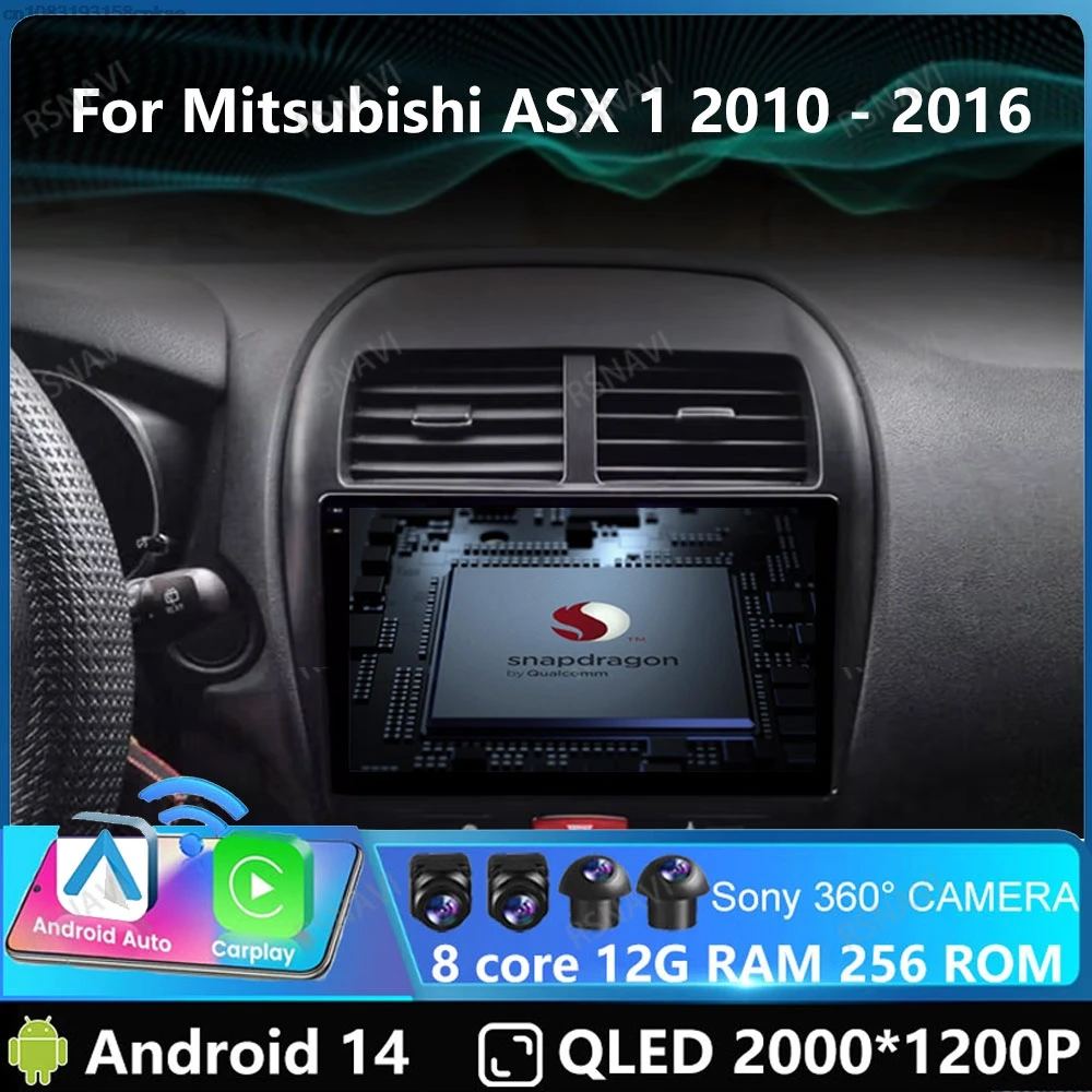 

Car Radio Andoird 14 For Mitsubishi ASX 1 2010 - 2016 Viedo Player Navigation 4G LTE Multimedia GPS Stereo DVD BT 2DIN DSP AUTO