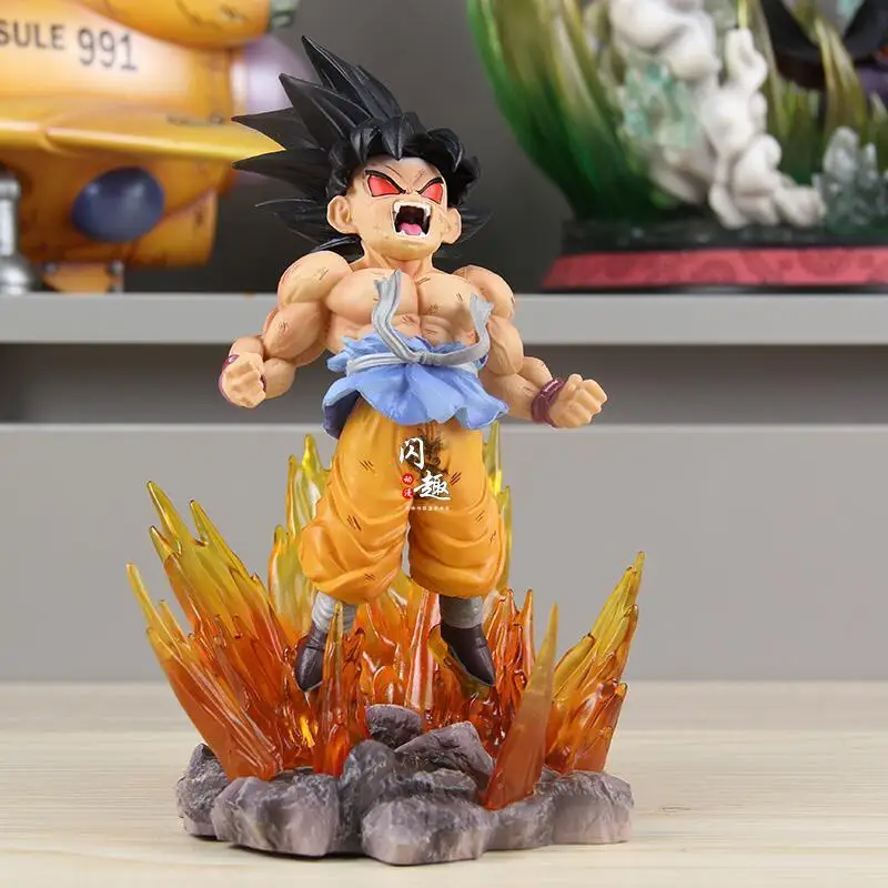 

Dragon Ball Super Saiyan 4 Goku Figure Black-Haired Qiyuan Series No.2 Anime Model Decoration Collectible Handmade Toy