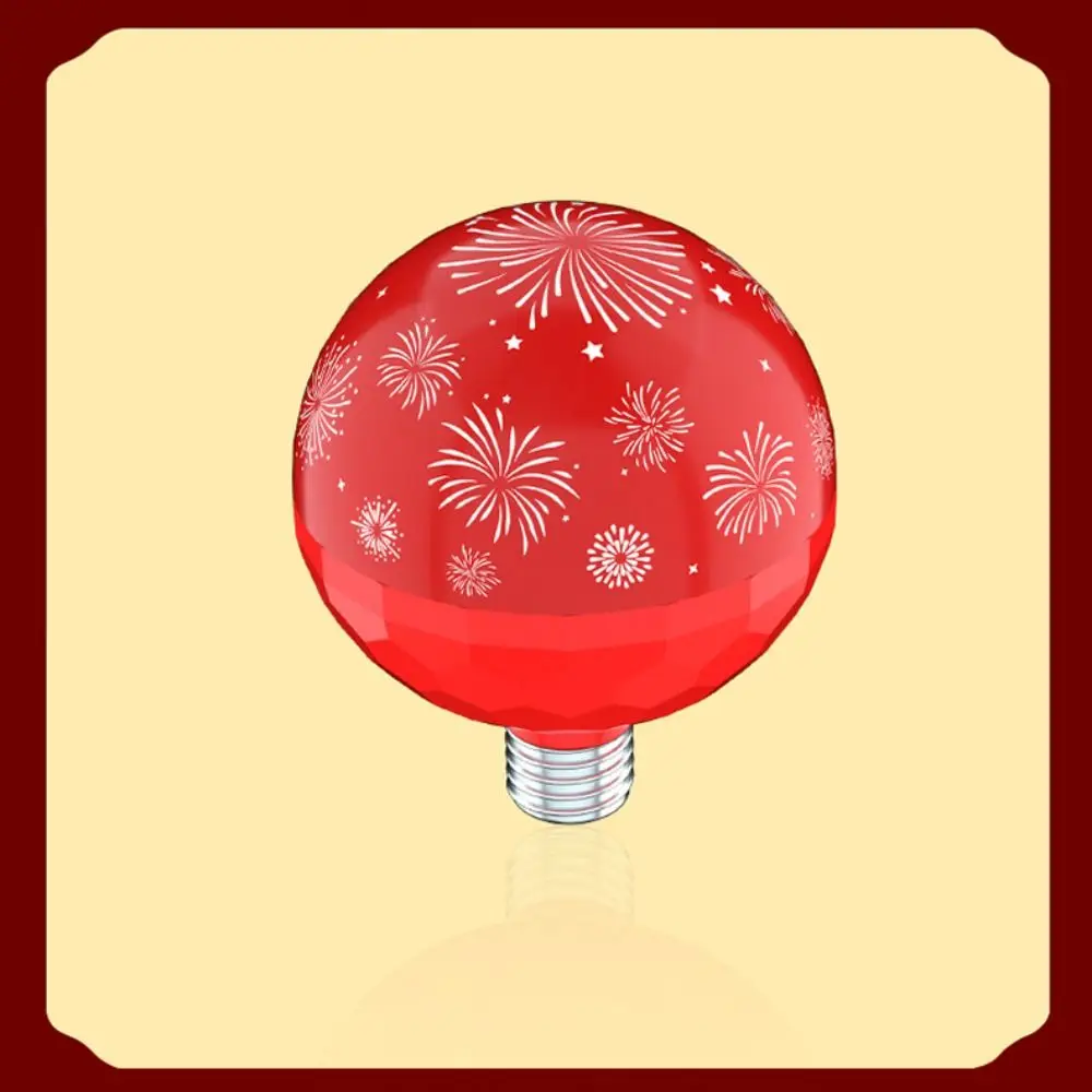 Good Luck New Year Colorful Light Bulb Blessing Happiness Party LED Night Light Wealth Color Change Fesitival Projection Bulb