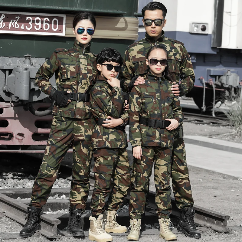 set-di-uniformi-mimetiche-per-genitore-figlio-per-attivita-militari-all'aperto-campeggio-estivo-allenamento-e-abbigliamento-da-lavoro
