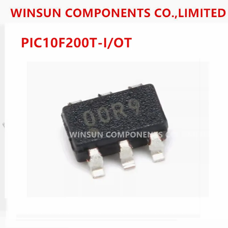 100% New Imported Original PIC10F200T-I/OT  “00**” chip 8-bit flash microcontroller SOT-23-6