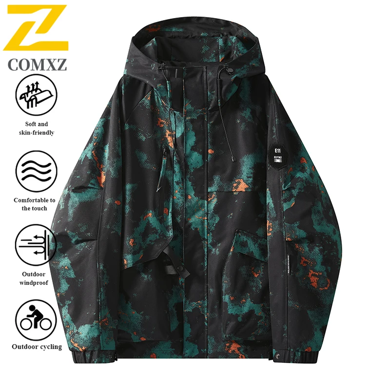 

EiAO Jacket Unisex Japanese Outdoor Waterproof Windproof Workwear Style Mountain Coat for Urban Hiking Camping Daily Wear 2025