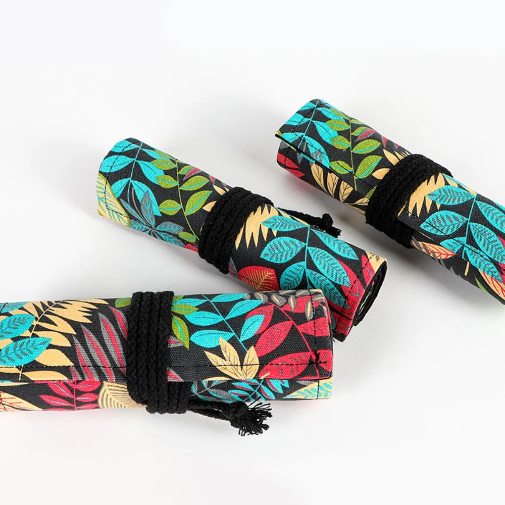 12/24/36/48/72 حفرة مقلمة قماش منظم قرطاسية نشمر القلم الستار الملونة كيس تخزين ملابس