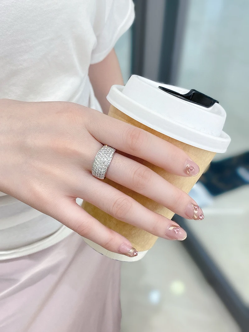 KUGG 100% 18K White Gold Rings Luxury Shiny Design 1.20carat Real Natural Diamond Engagement Ring for Women High Party Jewelry