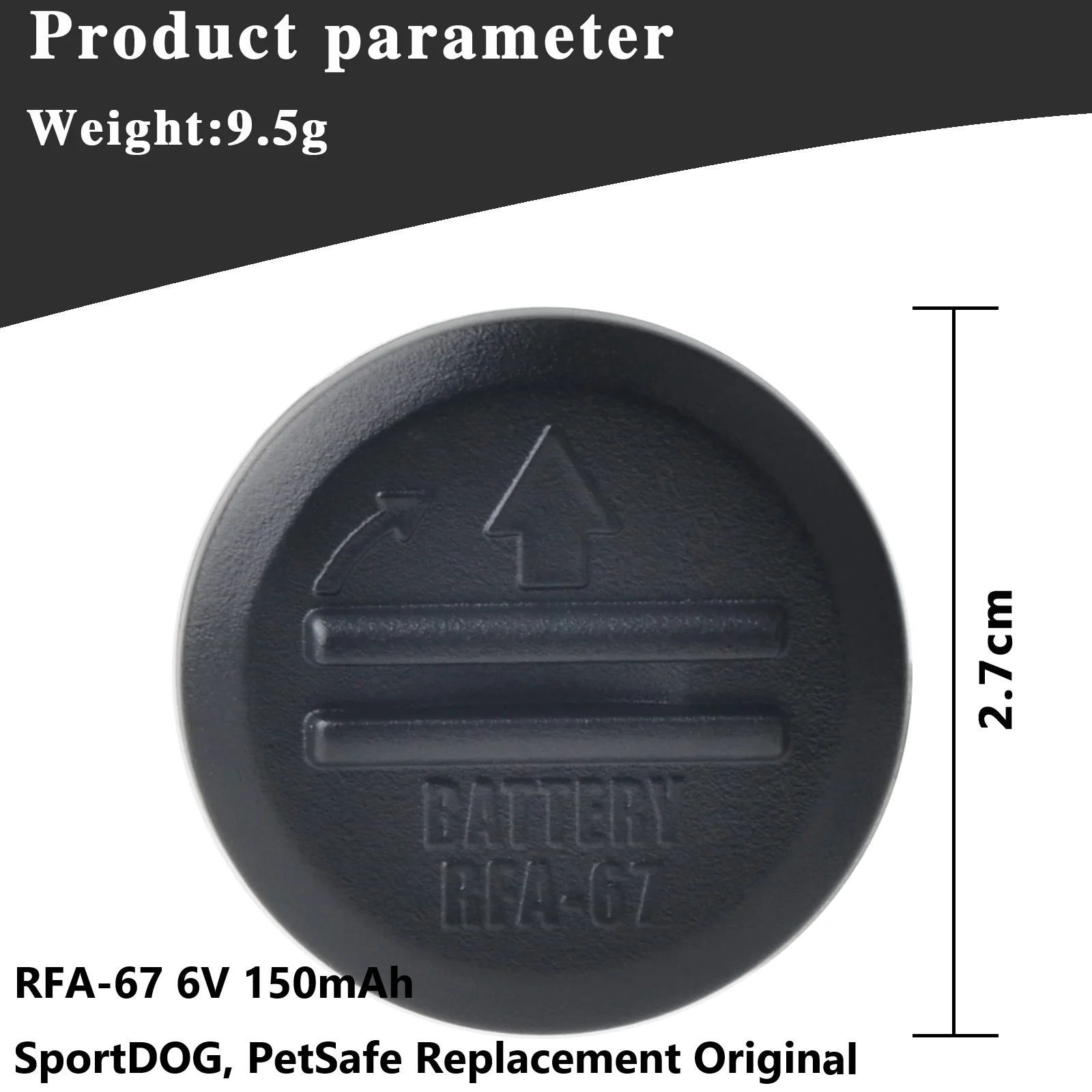 5PCS RFA-67 6V 150mAh Replacement Bteraty for PetSafe PBC-102 PIF-300 PUL-275 SportDOG SBC-18 SBC-6 RFA-67D-11 Anti Bark Collar