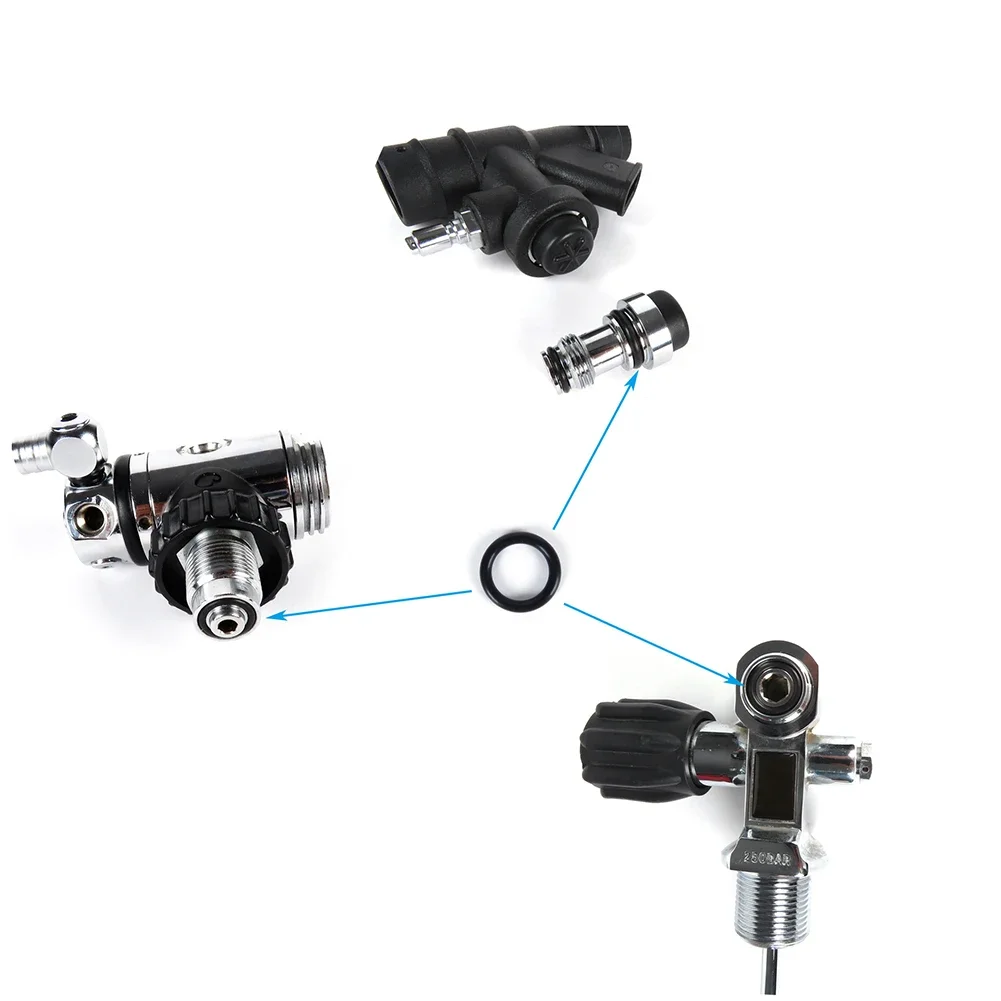 

Diving Sports O-Rings Kit Scuba Diving Dive Rubber 20pcs Accessories Black Refill Dive O-Ring Repair Replacement