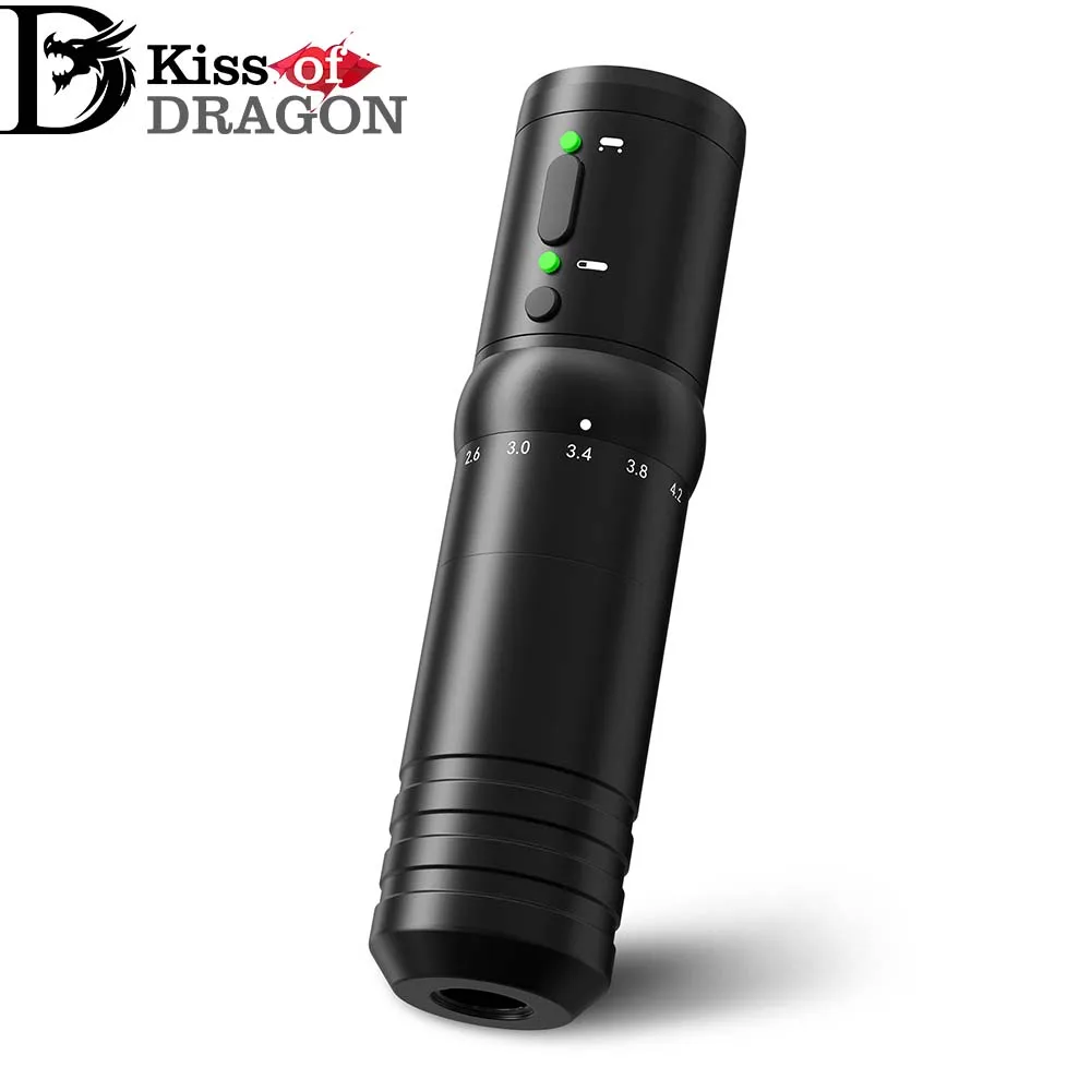 

Kiss of Dragon 7 Types Adjustable Stroke Wireless Tattoo Machine Pen 2000mAh Capacity Battery for Tattoo Artist Supply