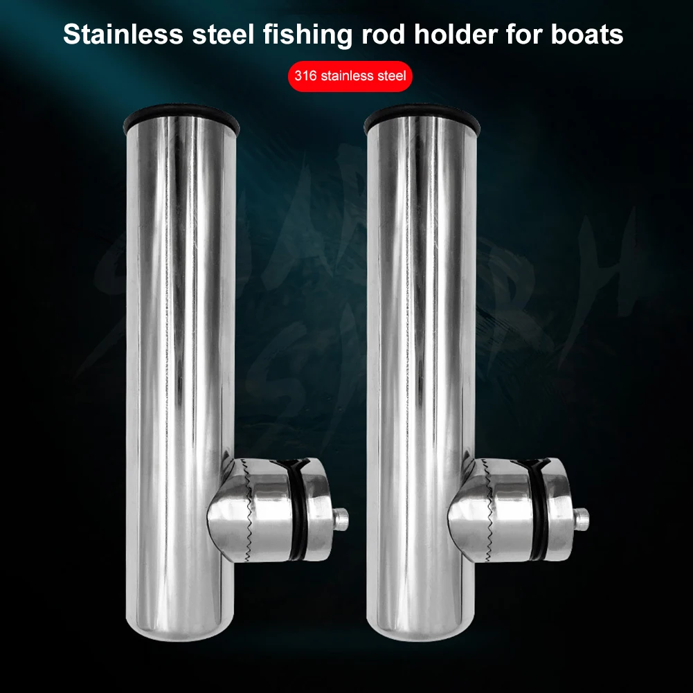 الفولاذ المقاوم للصدأ الصيد رود حامل الصيد الملحقات الصلب جبل قصبة صيد خشبية حامل قصبة صيد خشبية قضيب حامل لقارب يخت #3