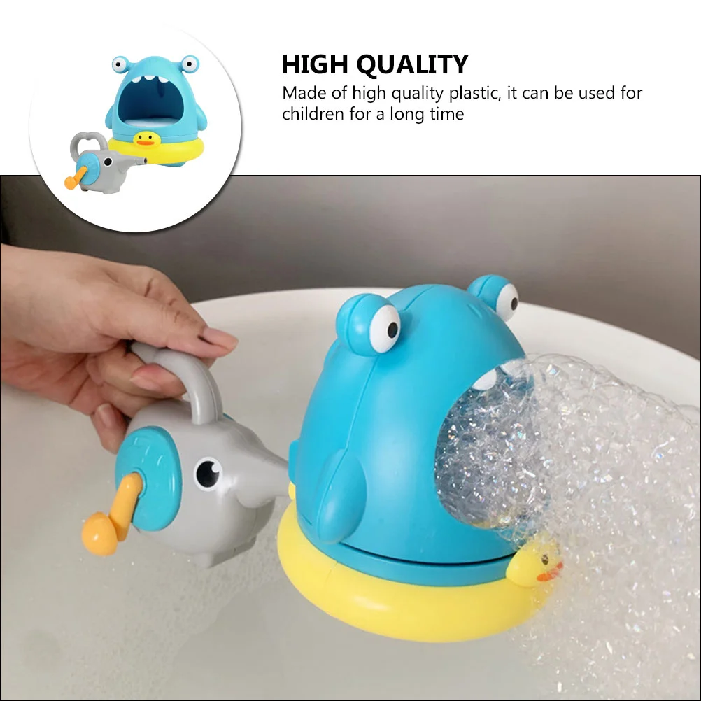 2 pçs máquina de bolhas banho para crianças fabricante brinquedo tubarão manual dos desenhos animados
