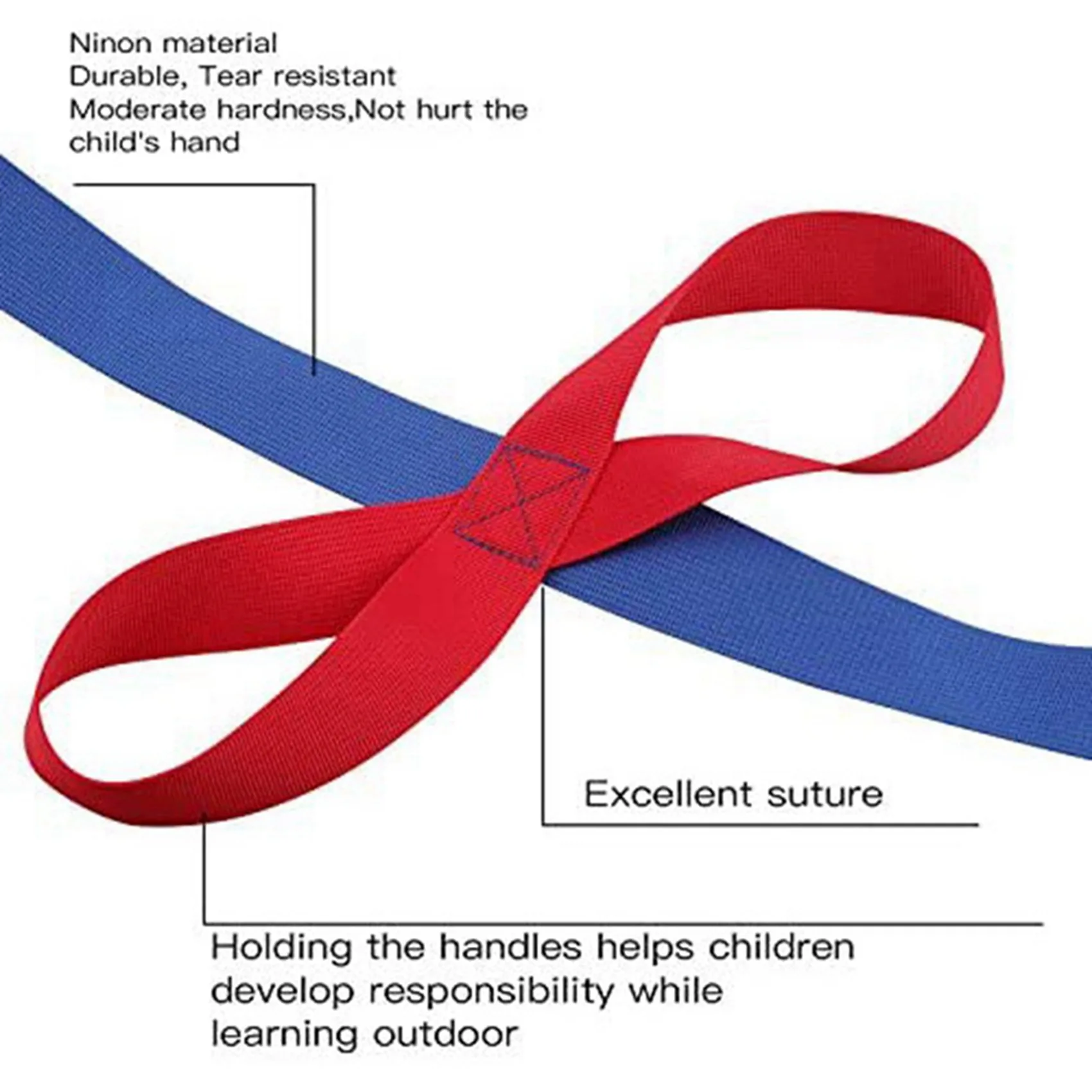 B78B-4X Children's Walking Ropes For Preschool Daycare School Kids Outdoor Colorful Handles For Up To 12 Children 2 Teachers