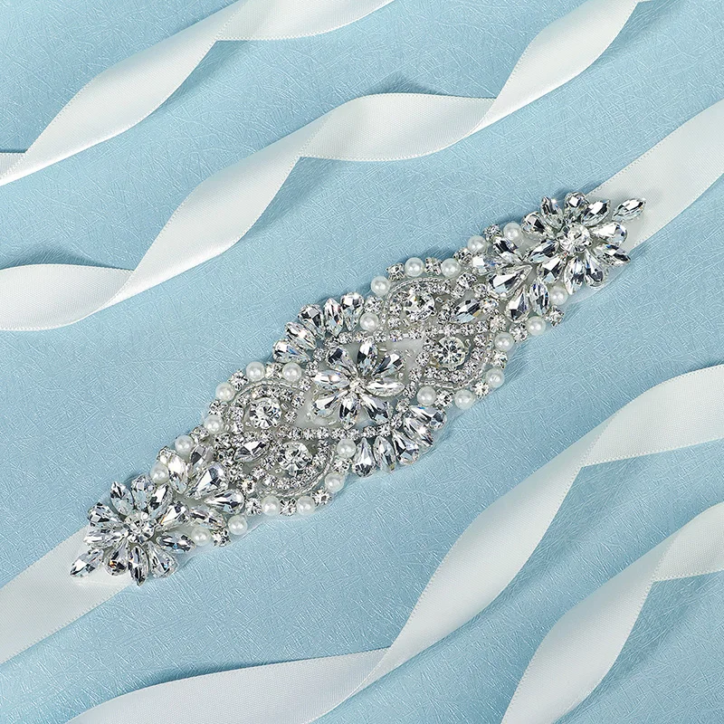 

Серебряный хрустальный пояс для свадебного платья для женщин, элегантный пояс для свадебного платья с камнями, новый пояс с жемчугом и стразами, аксессуары для свадебных платьев