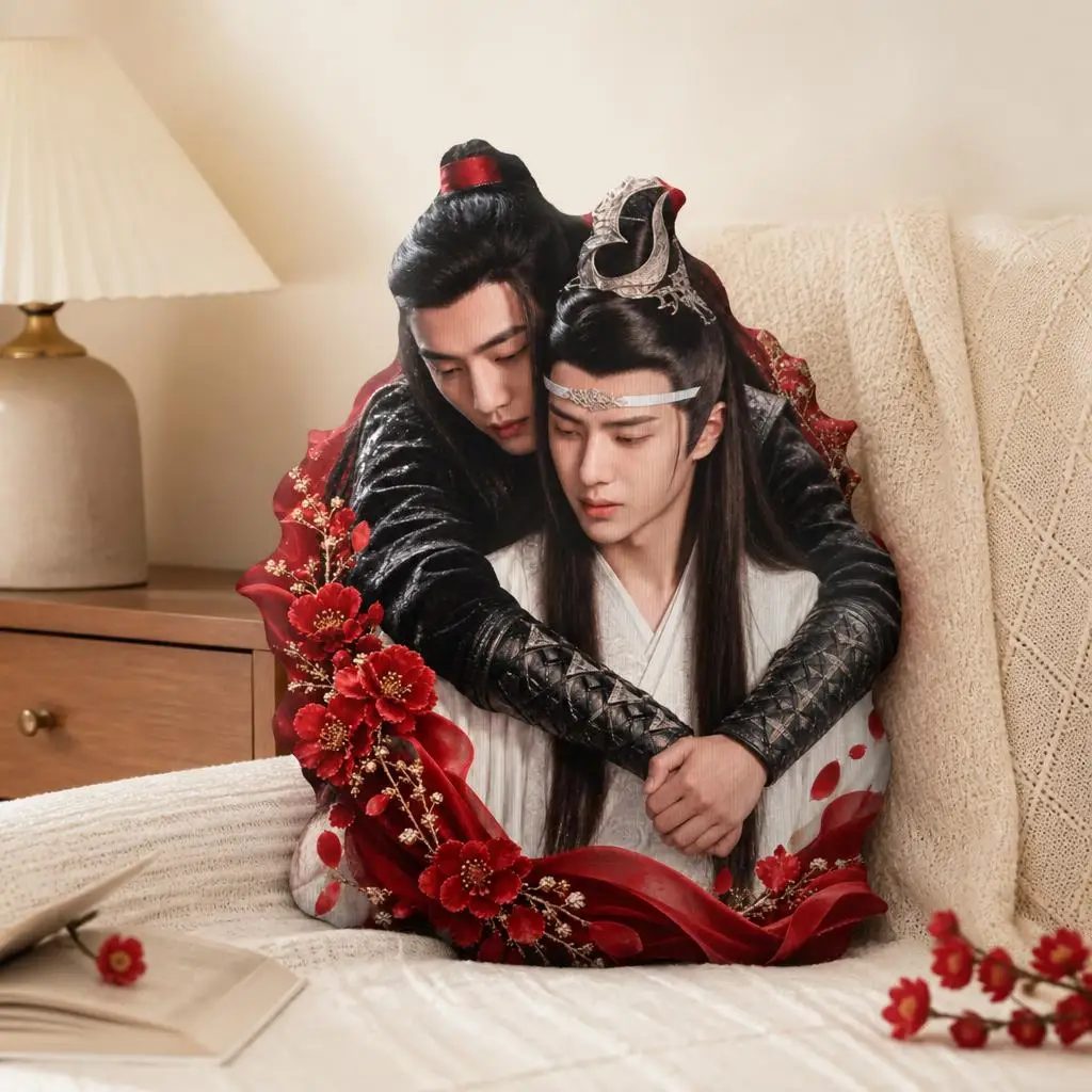 The Untamed Xiao Zhan Wang Yibo Shaped Pillow Double Sided Throw Cushion Chinese Drama Fan Gift Home Decor Sofa Bedroom