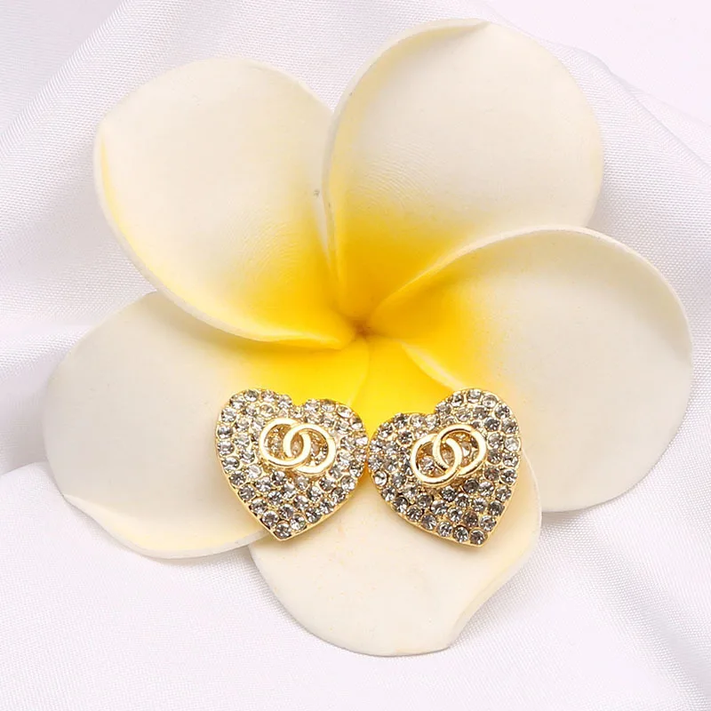 أزياء على الطراز الأوروبي والأمريكي، مزينة بالزركون اللامع على شكل قلب، OL بسيط، فتاة مسمار رائعة #3