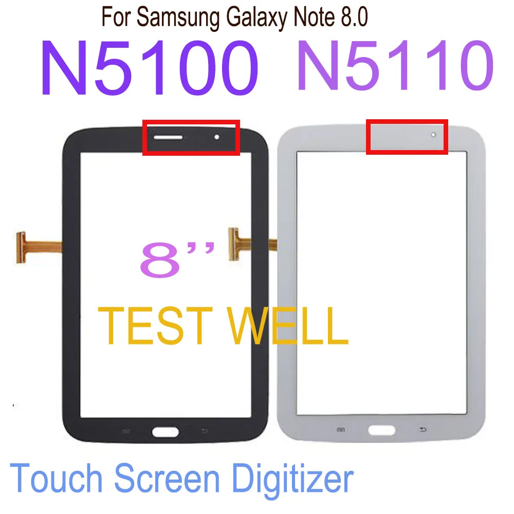 AAA+ 100% Test For Samsung Galaxy Note 8.0 N5100 N5110 GT-N5100 GT-N5110 Touch Screen Digitizer Glass Sensor Replacement