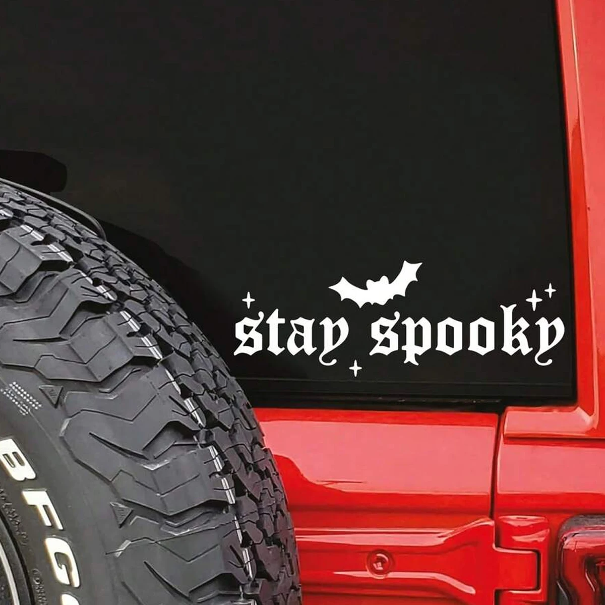 Funny Women Keep Horror Bat Car Sticker Vintage English Gothic Bumper Decal Coffee Window Decor