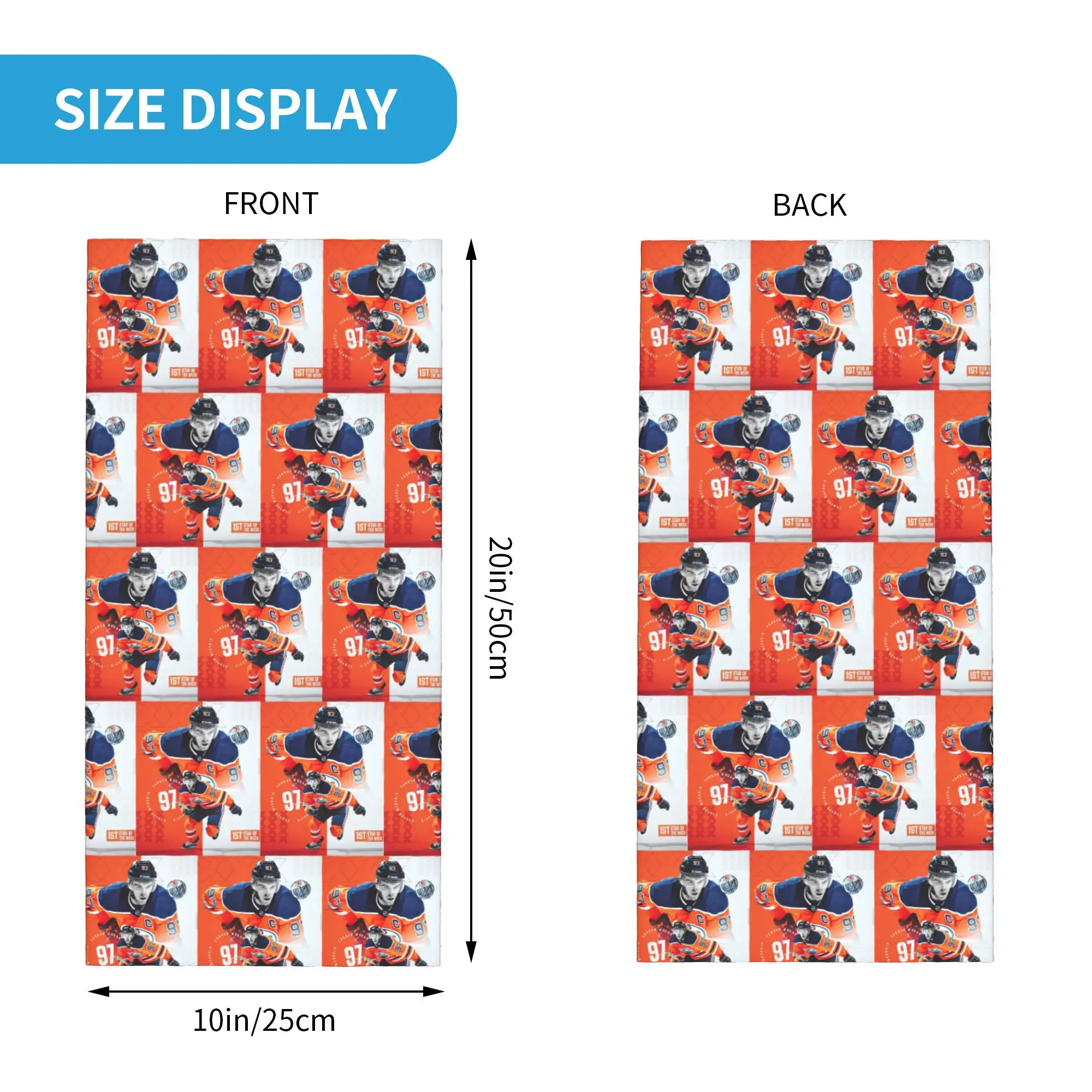 Connor McDavid Bandana Nekhoes Bedrukte gezichtssjaal Warme bivakmuts Wandelen Vissen Unisex Volwassene het hele seizoen