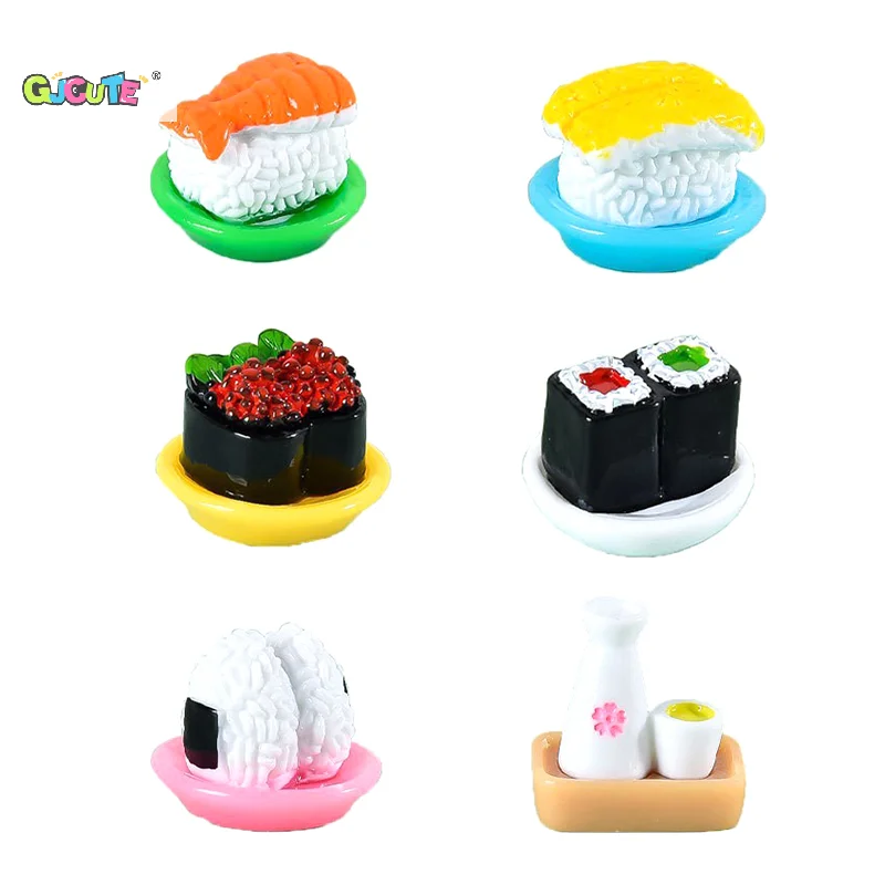 3Pcs/lot Dollhouse Simulation Sushi Model Miniature Kitchen Scene Food Decoration Dolls House Accessories Kids Play Pretend Toy