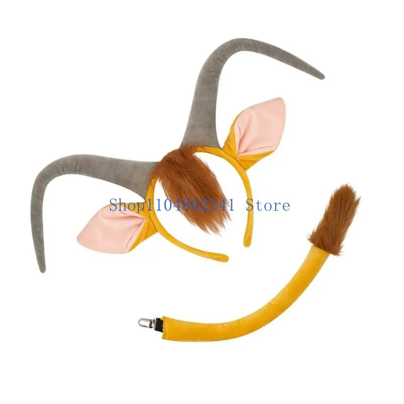 5asd Stretchy Animal Ear Headpiece Washable Cloth Hairband Family Size Adjustable