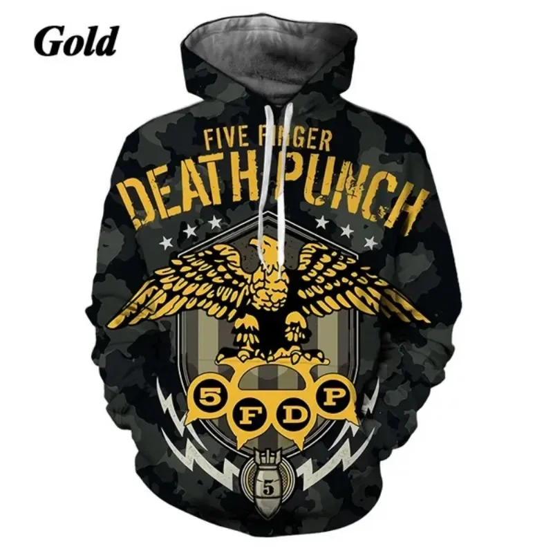 Five Finger Death Punch Hoodies 3D Print Hoodie men/women Long Sleeve Fashion Hooded Men Fashion Kids hoodie Y2K Unisex clothing