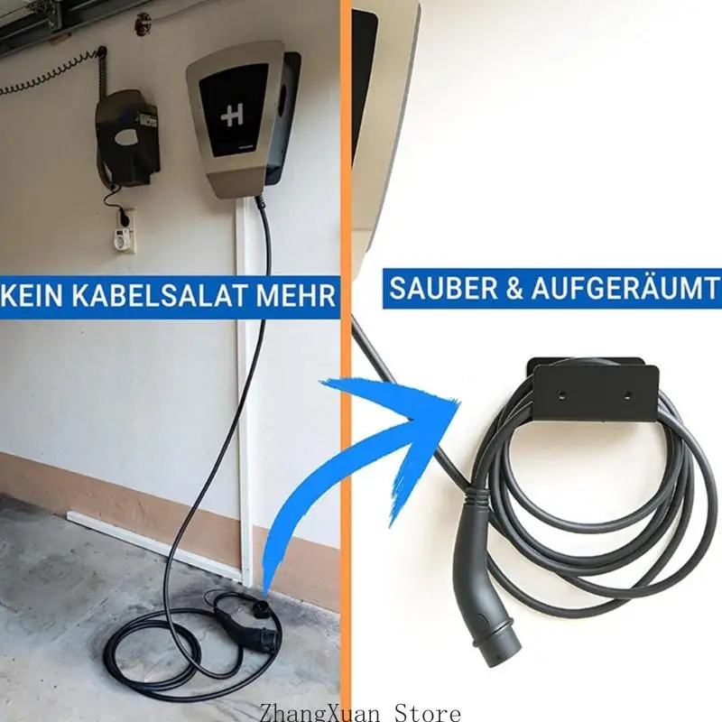 EV-Ladegerät-Halterung, Typ 2, Ladekabel-Halterung für Garagenwand-Kabelaufbewahrung, 3 x – Detail 9