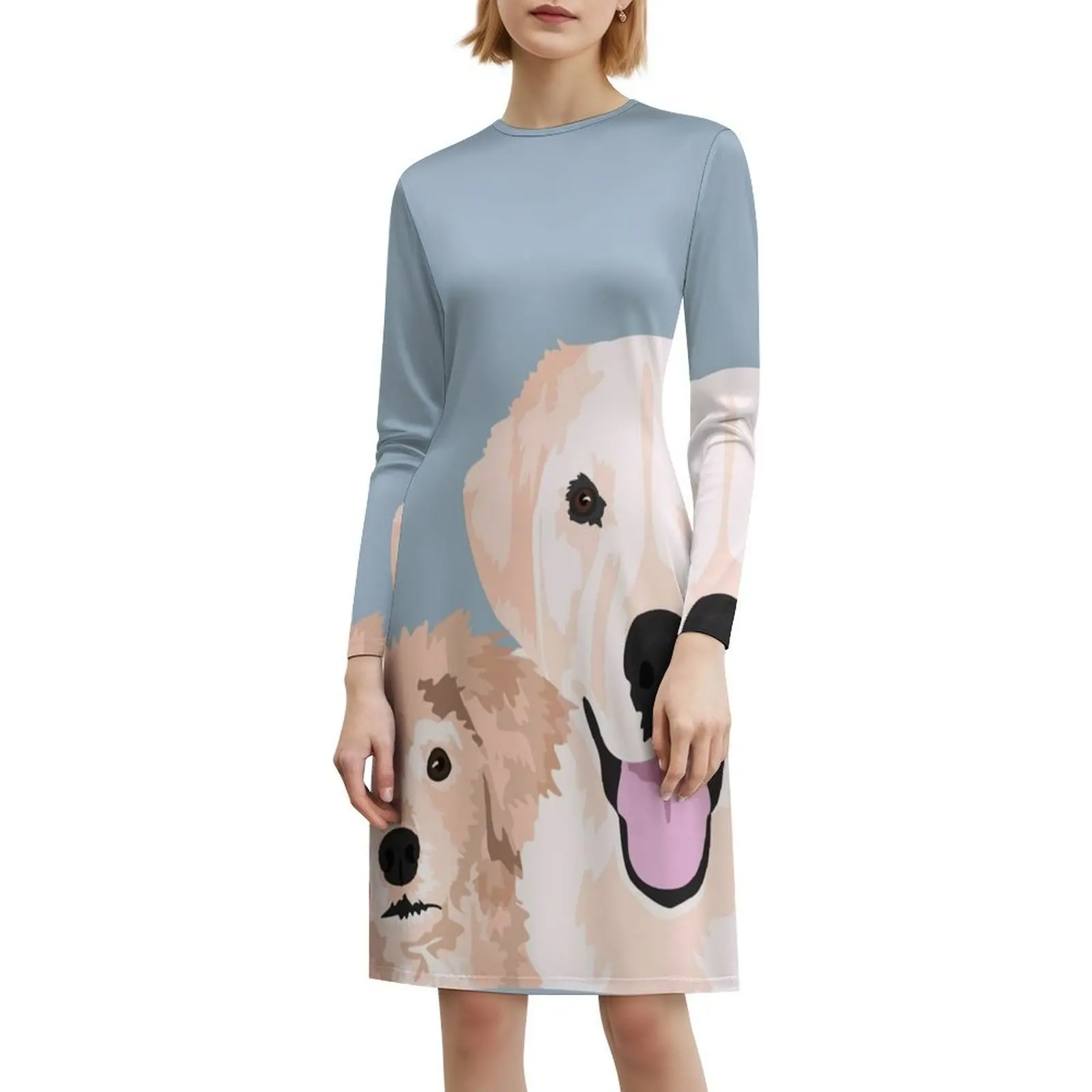 فستان كارمن آند شيلبي النسائي الهيب هوب ملابس الشارع مطبوع عليه رسومات جرافيك للحفلات والنوادي فستان لابرادور لمختبر الكلاب #6