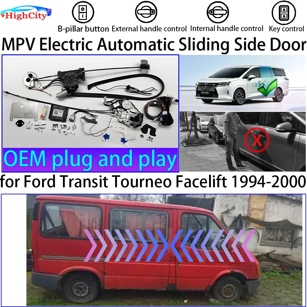 Highcity for Ford Transit Tourneo Facelift 1994-2000 System  Smart Auto Electric MPV Power Sliding Door Left Right Retrofit Kit