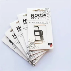 100Sets NEW Nano SIM Card Adapter 4 in 1 micro sim adapter with Eject Pin Key Retail Package For Samsung Xiaomi Smart Phone