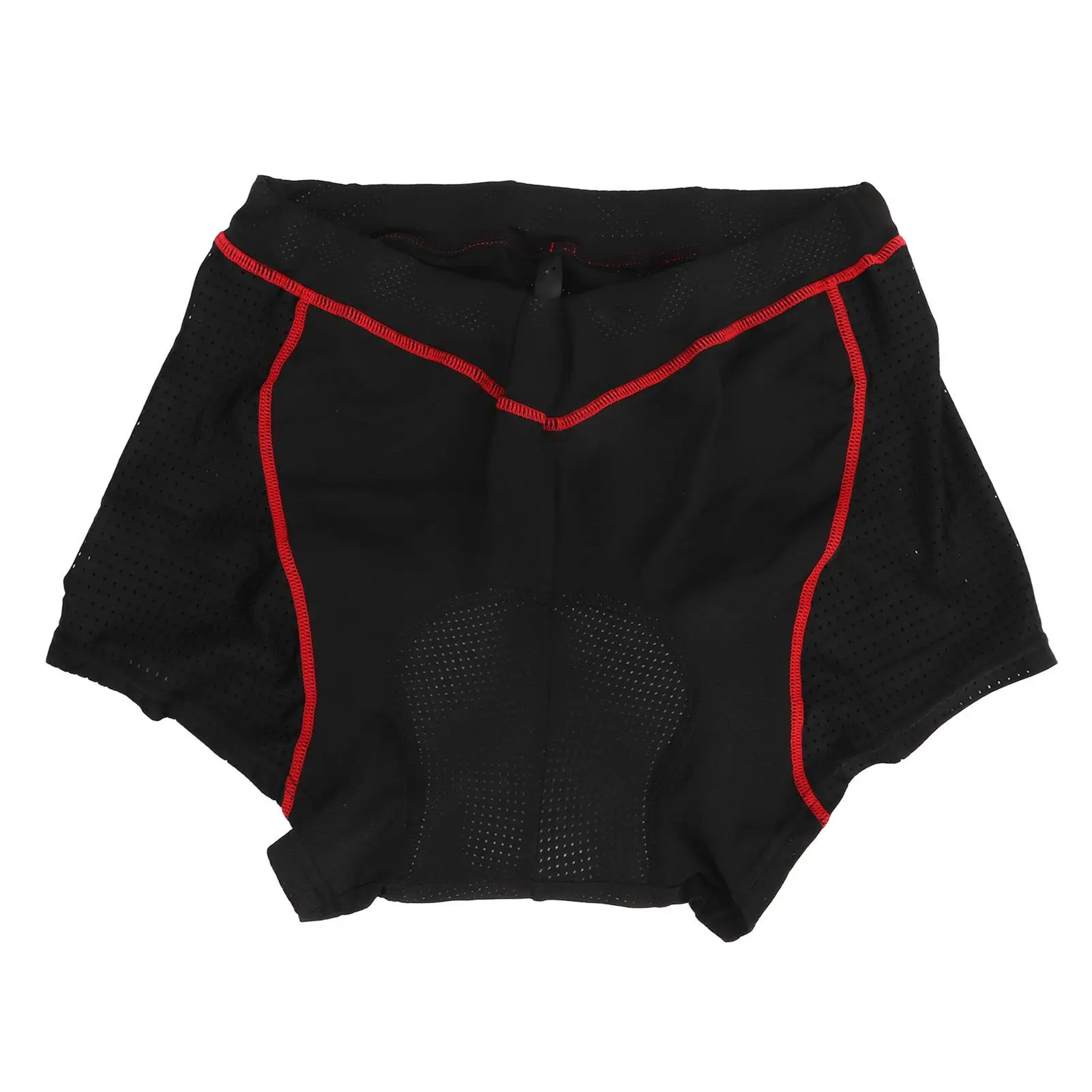 Men's Bike Shorts - Black Red Cycling Underwear with 5D Gel Padding, Quick-Dry Breathable Mesh for Optimal Comfort