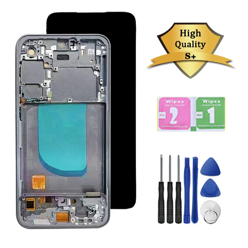 OLED Quality For Samsung S23 FE 5G S711B S711B/DS S711U S711W S7110 LCD S23FE Display With Frame Touch Screen Assembly