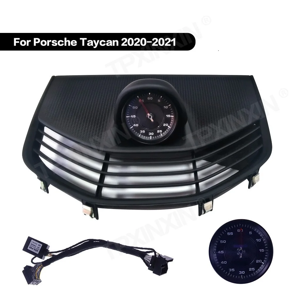 

For Porsche Taycan 2020 2021 Interior Dashboard Center Compass Time Electronic Meter Clock Accessional