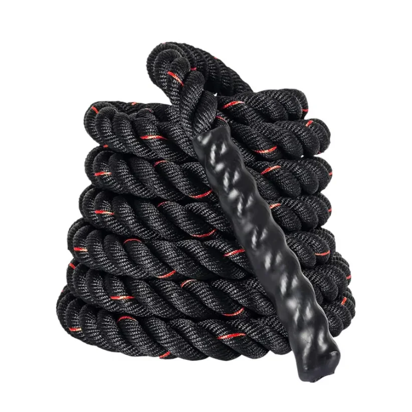 9m 12m 15m Black Nylon Workout Gym Climbing  Ropes Fitness Rope