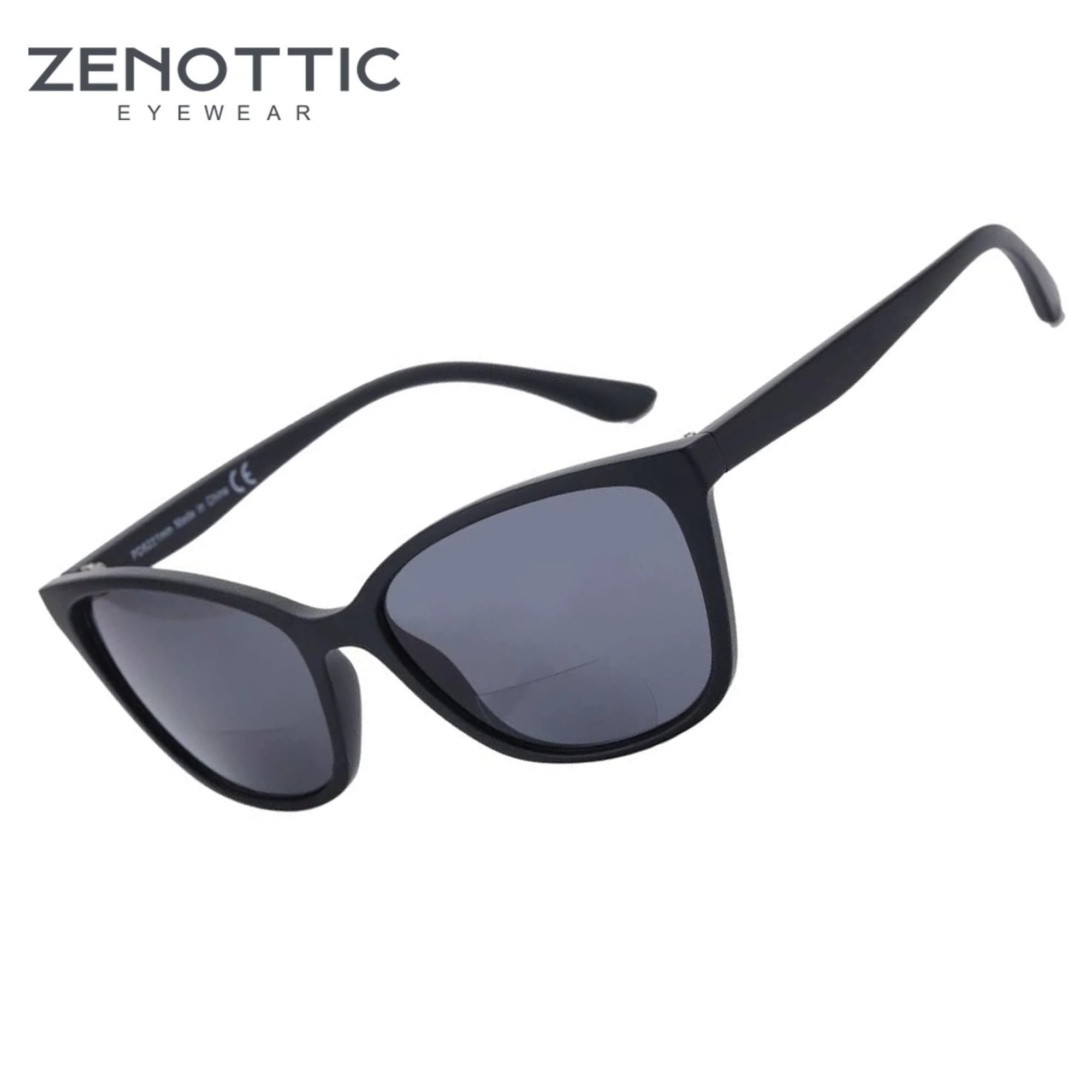 

ZENOTTIC Fashion Bifocal Reading Sunglasses Women Men Presbyopia Eyewear Eyeglasses Sun Glasses With Diopter(Lower section)