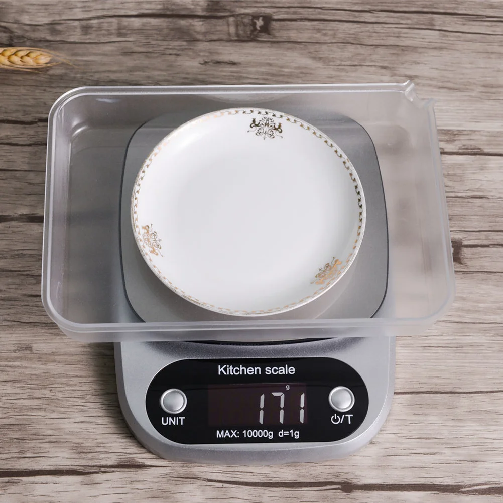 

1Pcs Kitchen Scale Portable Small Digital Backlit Electronic Scale Accurate Weighing Baking Food Coffee 10Kg 1G Silver