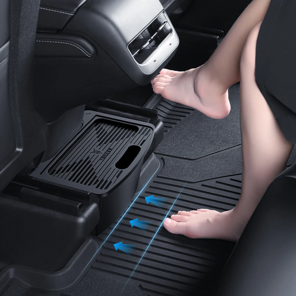 

Для модели Y, органайзер на задней центральной консоли, ящик для хранения на заднем сиденье из ТПЭ, мусорный бак с противоскользящей крышкой, задний бак, 2-е сиденье