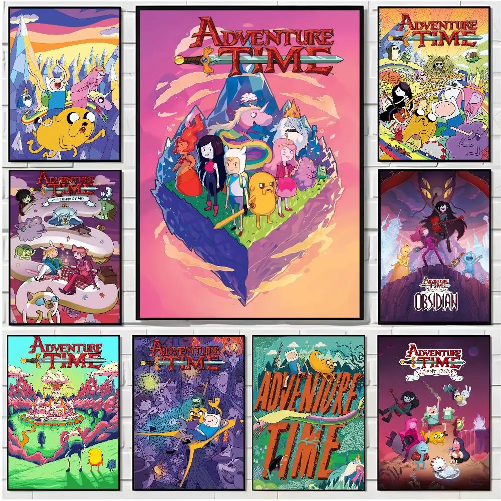 

Animation A-Adventure TimeS Poster HD art sticky wall waterproof home living room bar office aesthetic decoration
